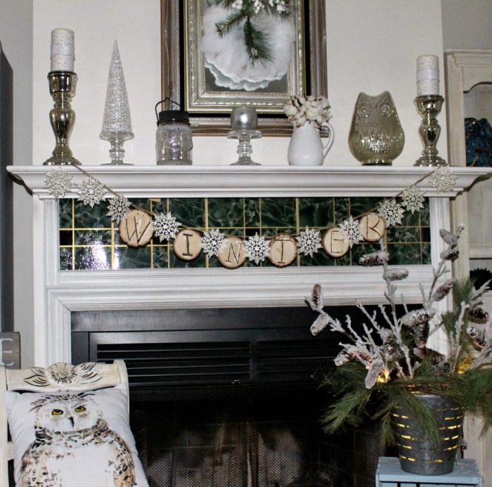 Mantel decor ideas for winter