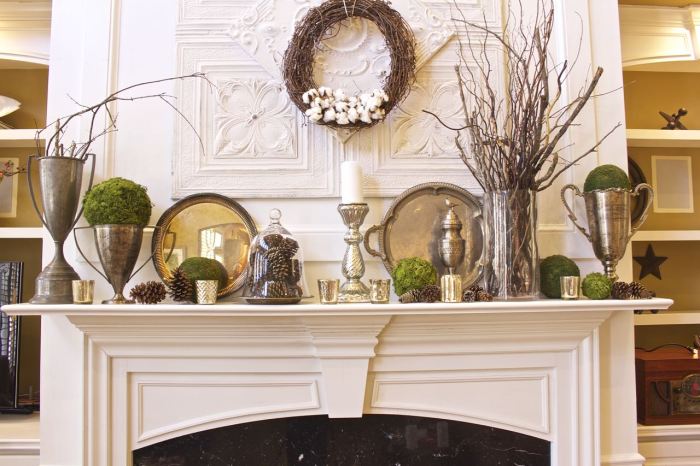 Mantel decor ideas for winter